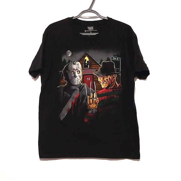 New Line Productions Other - 🩸Freddy vs. Jason Men's Black Short Sleeved Graphic T-Shirt EUC Sz. L